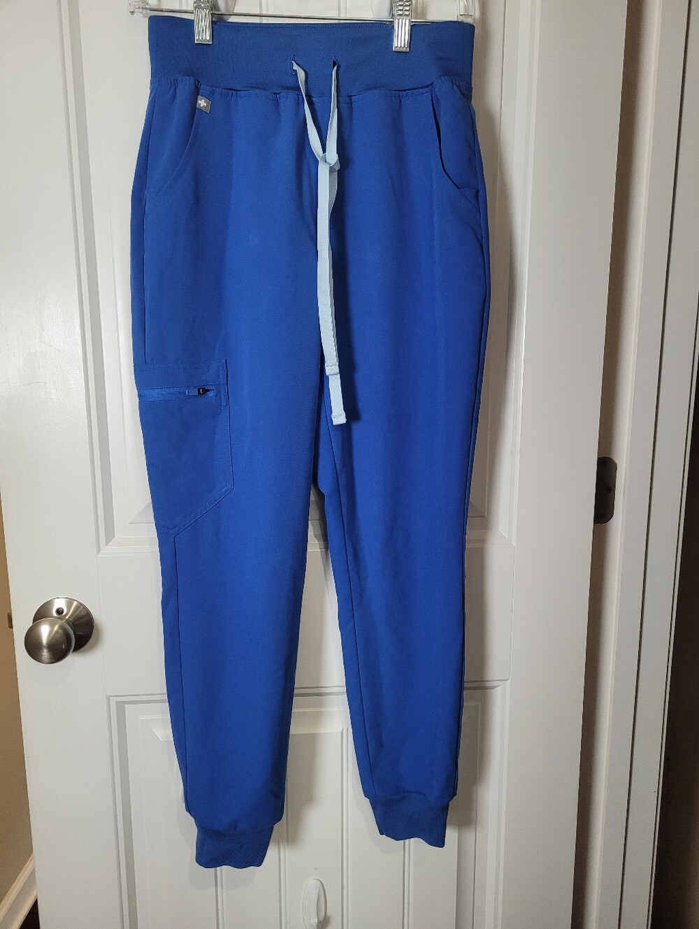 Womens FIGS Blue Drawstring Jogger Pants.  Size XS